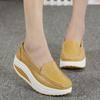 Women's Fashion Casual Solid Slip On Wedges Thick Bottom Platforms Work Shoes