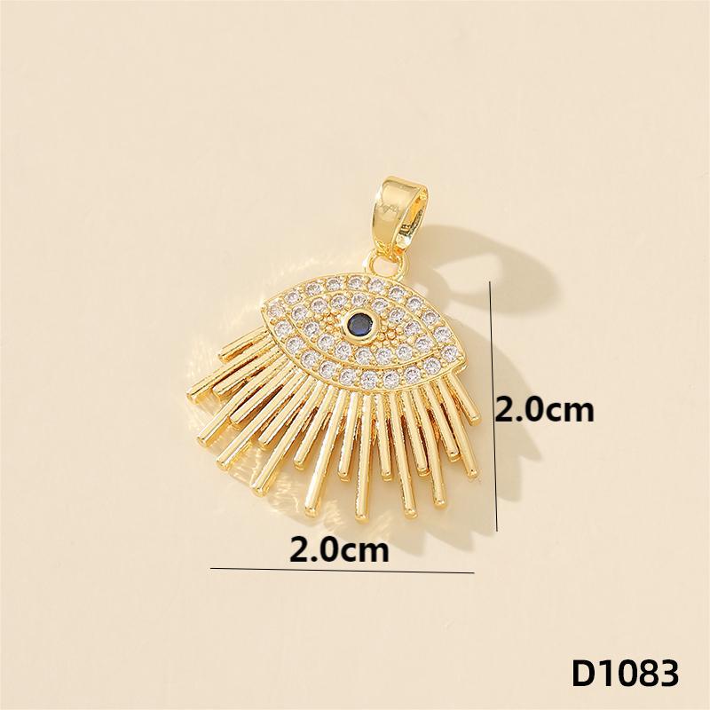 Devil'S Eye Jewelry Chain Pendant Hip Hop Jewelry Copper Gold Plated Zircon Accessories Pendant