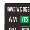 Pet Feeding Reminder Sign with Magnet Dog Cat Feeding Chart with Have We Been Fed AM/PM Tracker Yes No Daily Pet Feed Slider Board Refrigerator