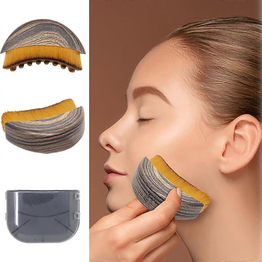 Lymphatic contour facial massage brush, sculpts the chin and jawline, facial lymphatic drainage massager, ergonomically designed to precisely fit the