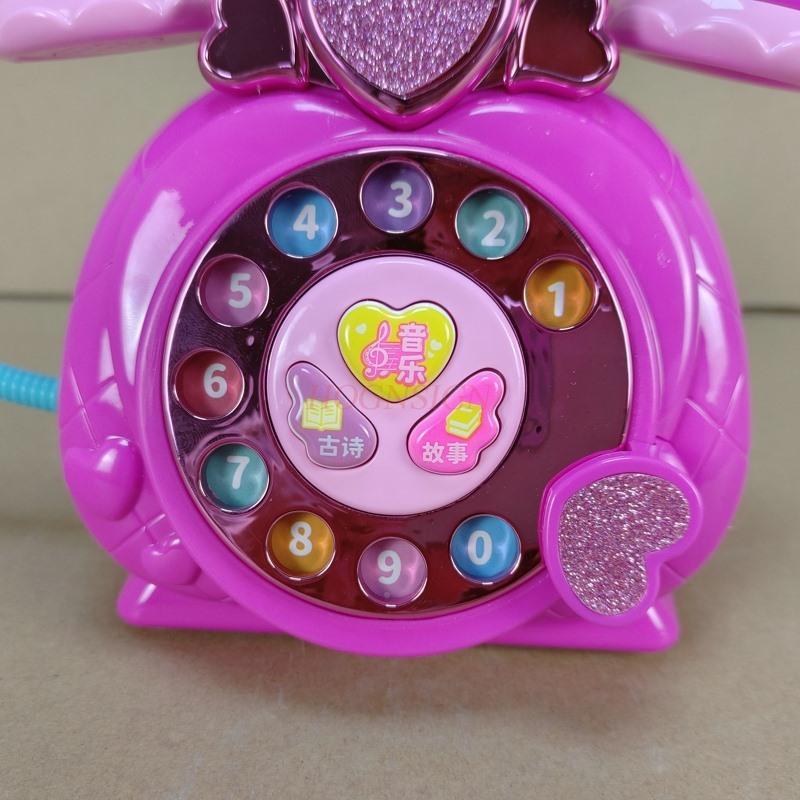 Puzzle Girl Baby Phone 2-3 Years Old Old Children'S Phone Toys Princess Phone Emulation Landline Early Education