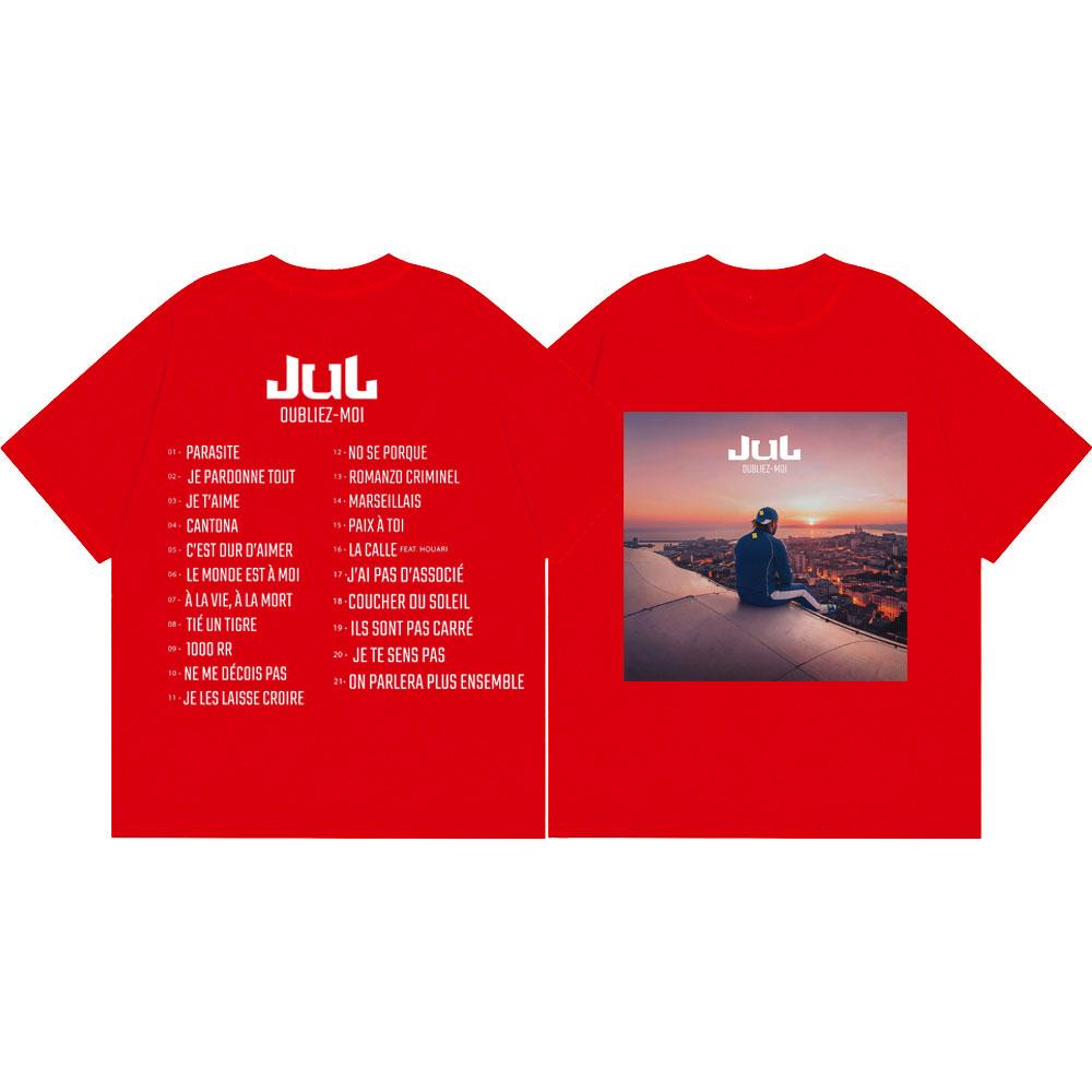 Rapper Jul Oubliez Moi Graphic T Shirts High Quality Fashion Short Sleeve T-shirts Men Women Clothing Harajuku Hip Hop T-shirt