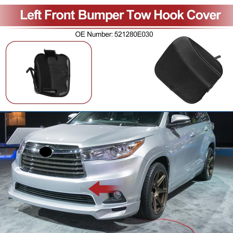 UXCELL Left Front Car Tow Hook Cover Cap for Toyota Highlander 2014-2016 No.521280E110