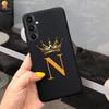 Для Samsung Galaxy A34 A 34 5G Чехол Роскошный Милый 26 Букв Цветы Корона Силиконовая Задняя Крышка Для Samsung A34 A 34 5G Чехол для Телефона