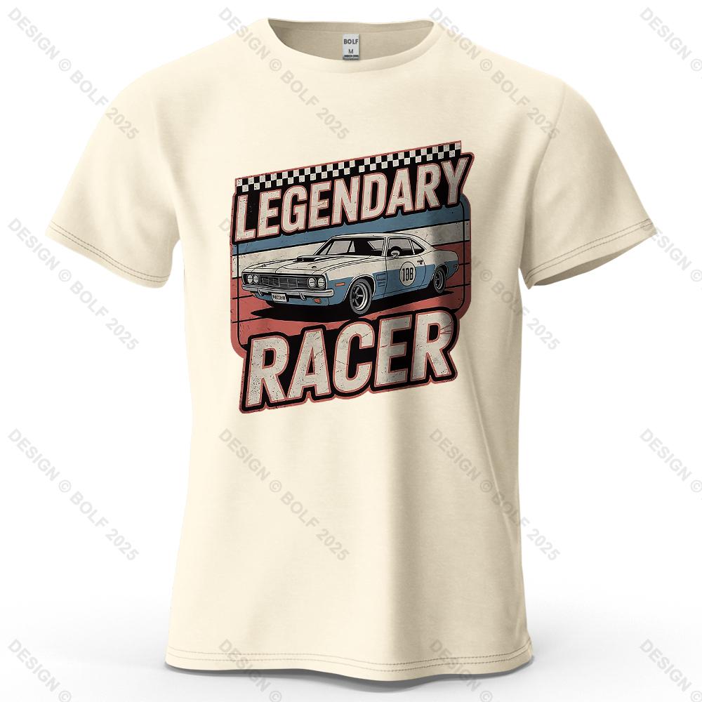 Legendary Racer Printed Unisexs Tshirt 100 Cotton Oversized Retro Graphic Tees For Unisex Tops Tees Casual Streetwear
