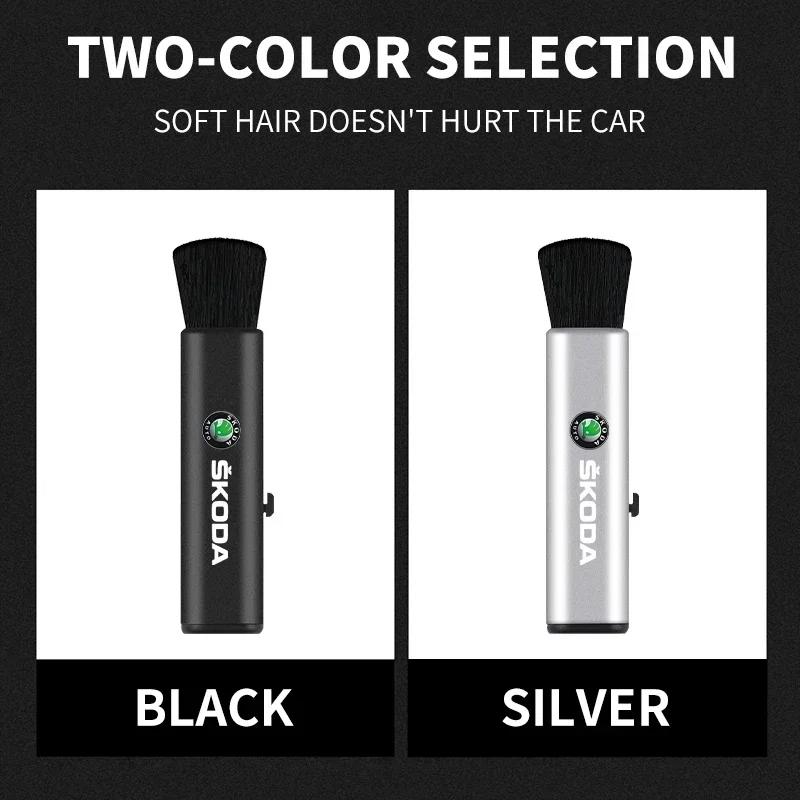 Car Cleaning Retractable Brush Air Vent Dusting Tool For Skoda Fabia Superb Yeti Octavia Rapid Kodiaq Mk3 A4 A6 A7 2 3 A5 Kamiq