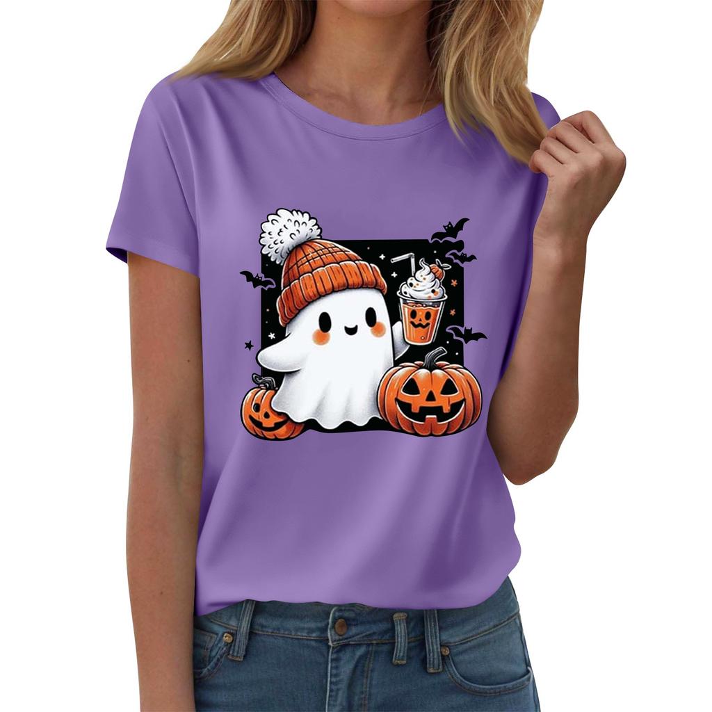 Женские футболки, Женские топы с коротким рукавом, Летняя мода, Повседневные стильные футболки с круглым вырезом, Туники