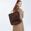 Genuine Leather Retro Business Bag Backpack Women's Fashion Simple Large Capacity Bag Computer Backpack