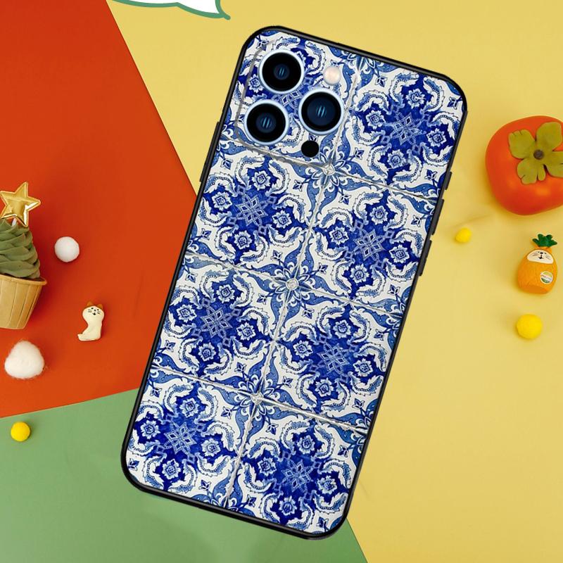 Португальская плитка Чехол для телефона iPhone 17 Pro Max 16 15 14 12 11 13 Pro Max Plus 12 13 Mini 16e 17 Air Cover