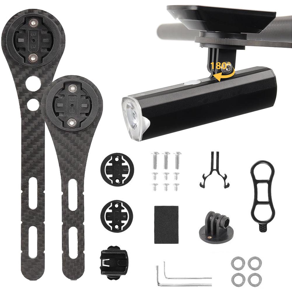 Carbon Fiber Bicycle Computer Holder Road Bike Stopwatch Speedometer Mount Holder Cycling Speedometer Support Holder for Garmin