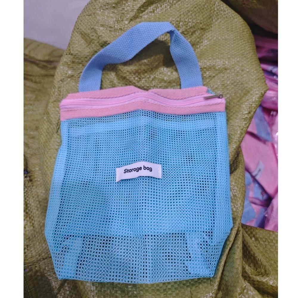 Drain Holes Mesh Makeup Bag Transparent Toiletry Bag Bag Vibrant Bright Color Bag Beach
