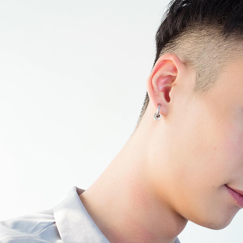 Корейские серьги-гвоздики из титановой стали в стиле хип-хоп - Простые и универсальные украшения