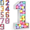 1Pcs 73cm DIY Balloon Frame Numbers,Foam Board Numbers for 1st 18th 21th Birthday Party Decorations,DIY Kit Newest Plug-in Design EASY Assembly