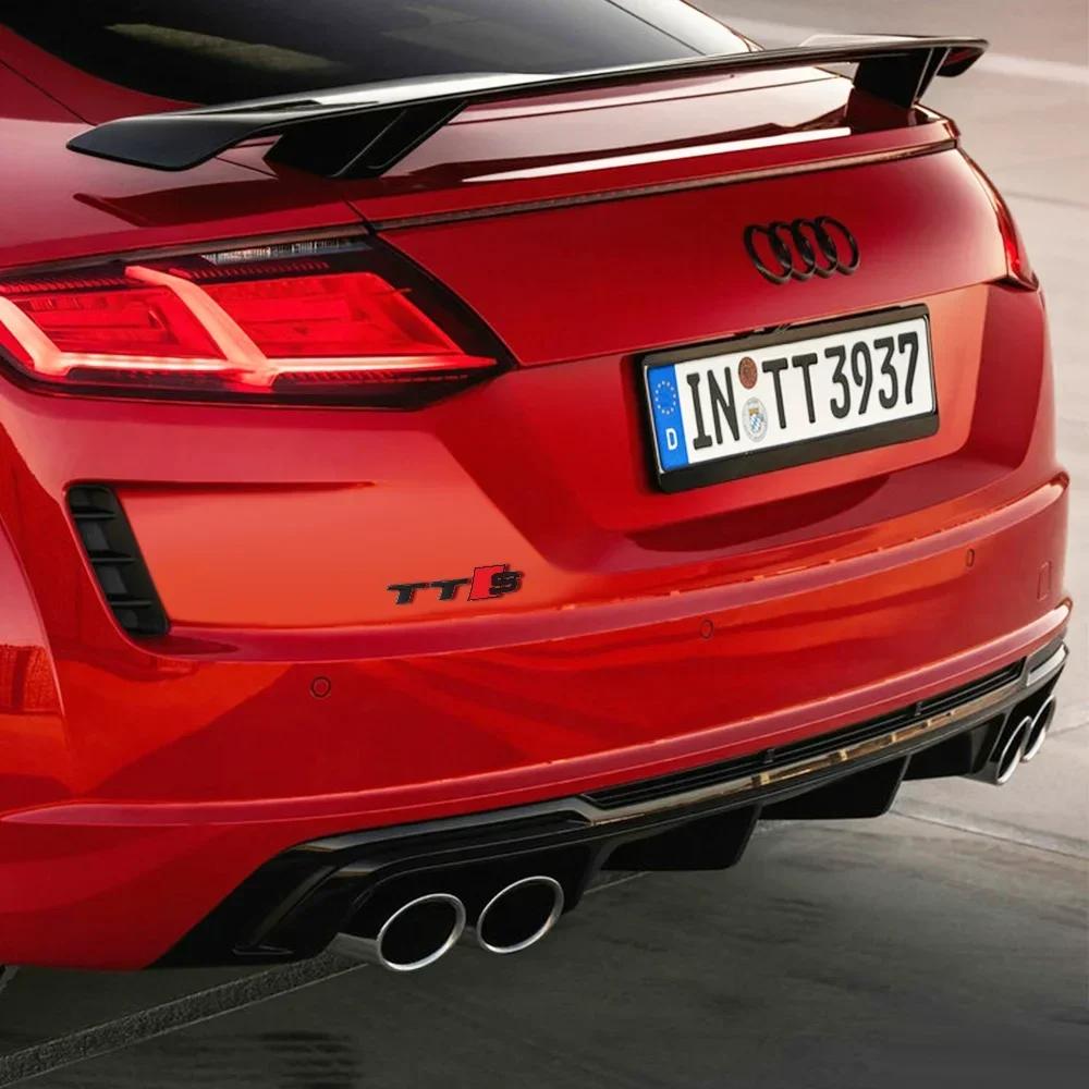 For Audi RS3 1PCS 3D ABS Car Tail Badge Rear Trunk Emblem Decoration Sticker Auto Modification Accessories for Audi TTS TTRS Logo Trim Decal
