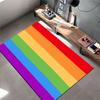 Rainbow Striped Pattern Carpet suitable as a non-slip mat for the living room or bedroom sofa