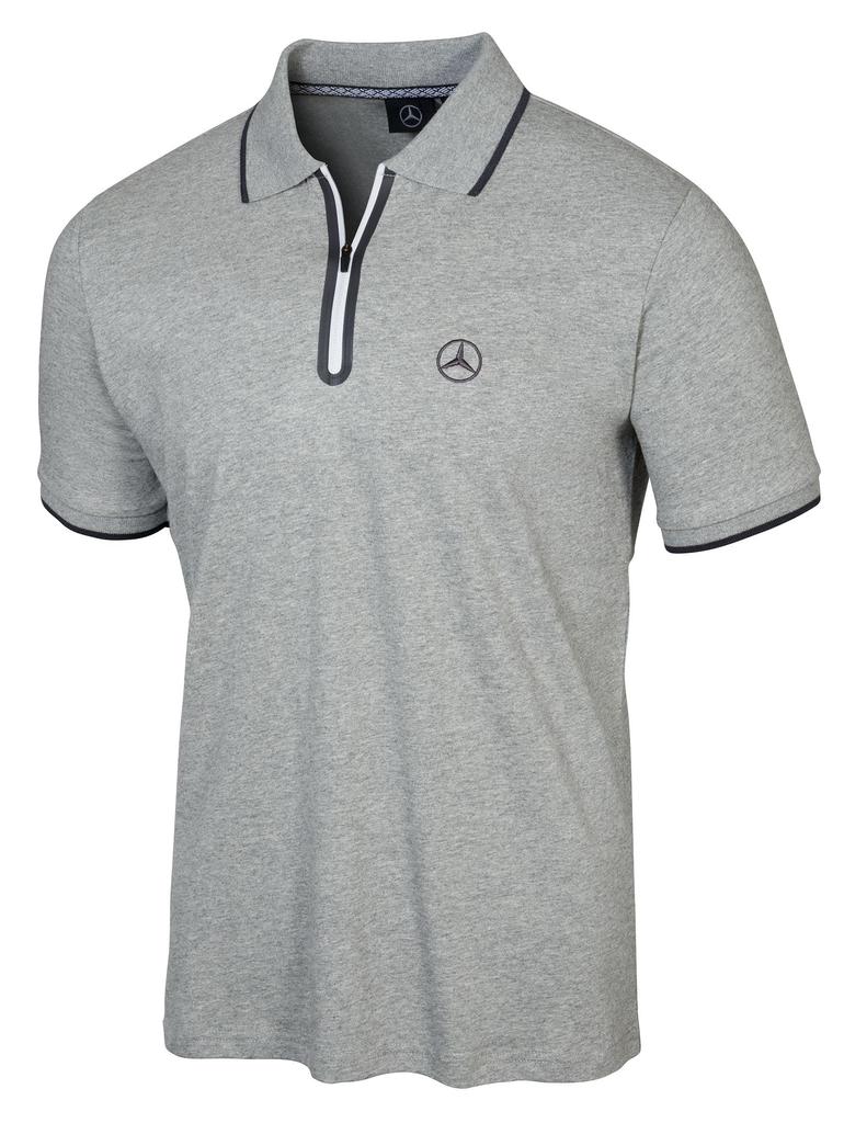 [Mercedes-Benz Collection] Genuine Men's Polo Shirt, Gray, Size S