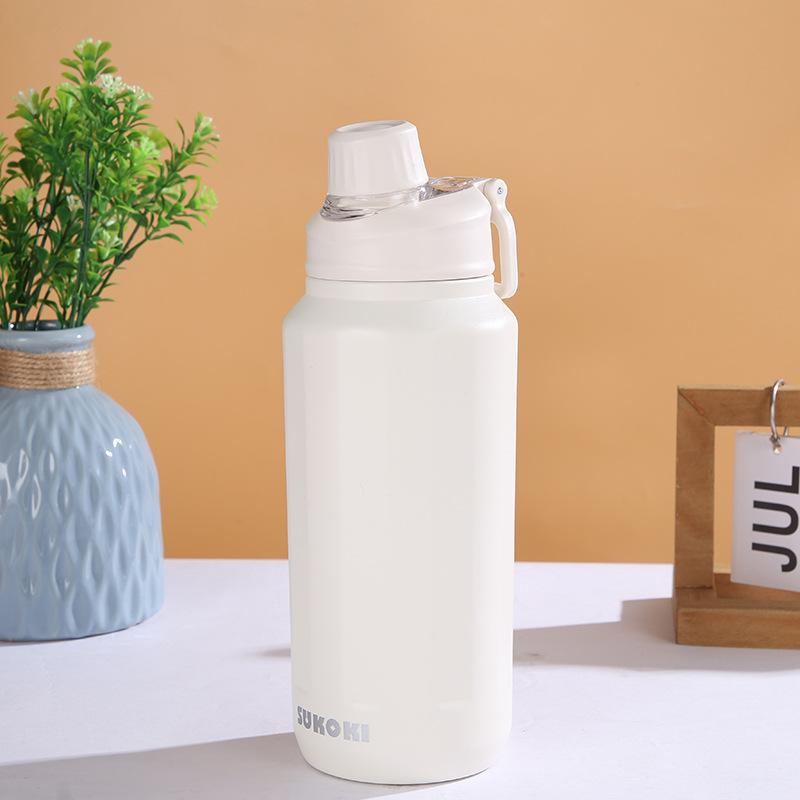 Большая емкость портативный дорожный термос чашка из нержавеющей стали прямая питьевая бутылка для воды для девочек на открытом воздухе спорт фитнес чашка для воды