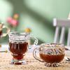 Embossed Glass Cup With Handle Durable Hot Drinks Chai Cup Transparent Coffee Cups Cappuccino Clear Drinkware Home Decor