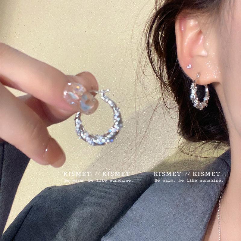 Серьги-цветы из серебра S925 пробы с жемчугом для женщин - роскошь, модный корейский стиль