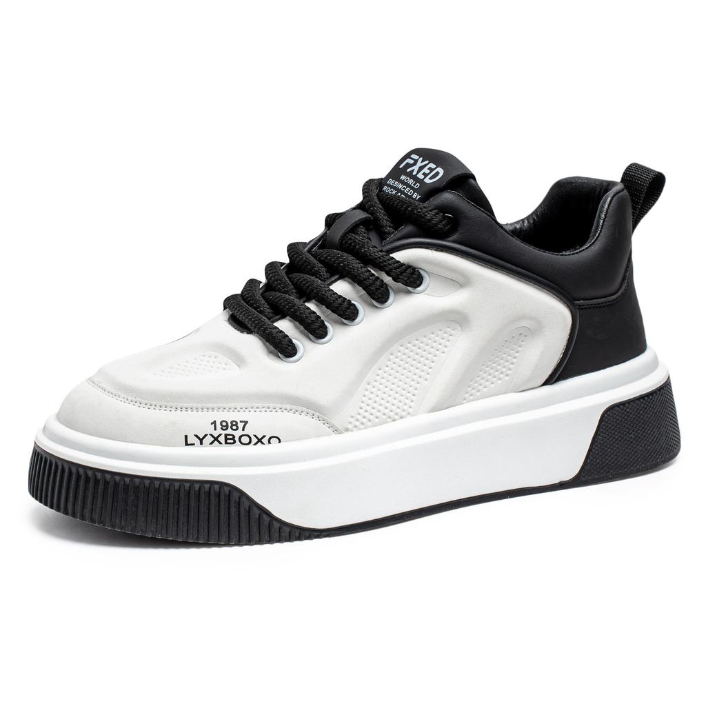 Корейская версия трендовой обуви для скейтбординга, мужская обувь, весенне-осенняя повседневная обувь на платформе, обувь с низким верхом для скейтбординга, белая обувь, студенческая спортивная обувь для мужчин