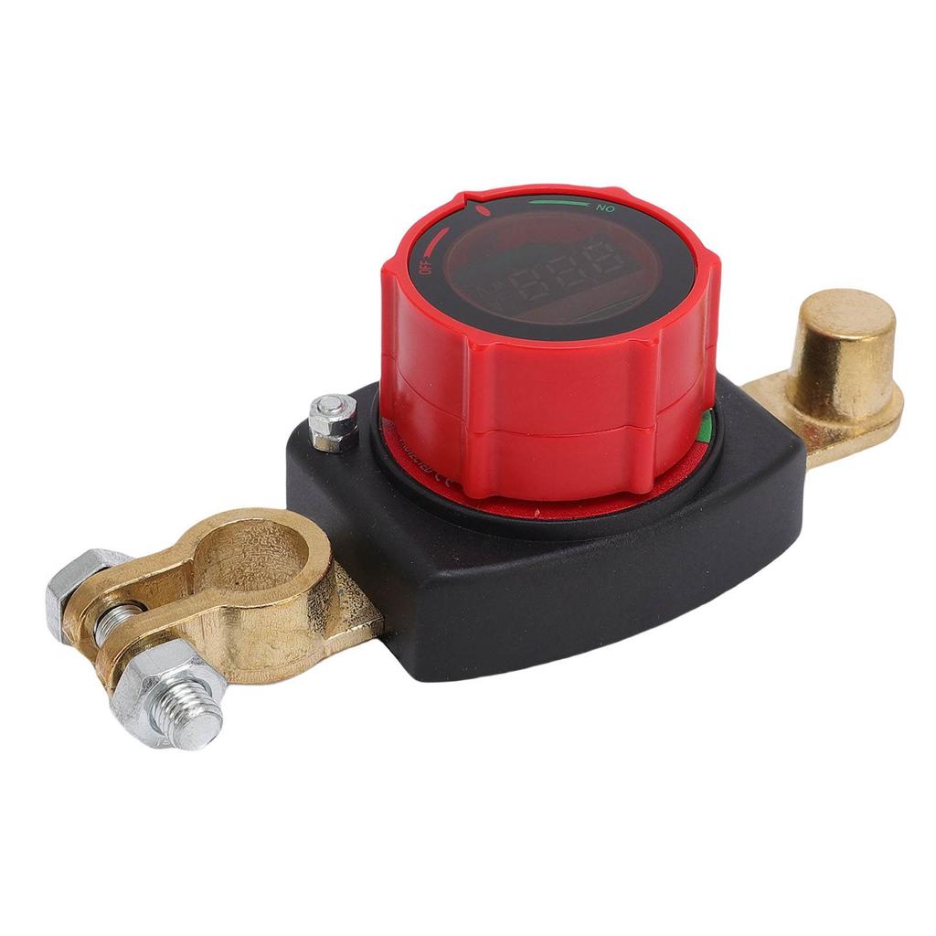 Top Post Battery Disconnect Switch LED Display Rotatable Adjustment Battery On Off Switch for RV Truck Car Yacht