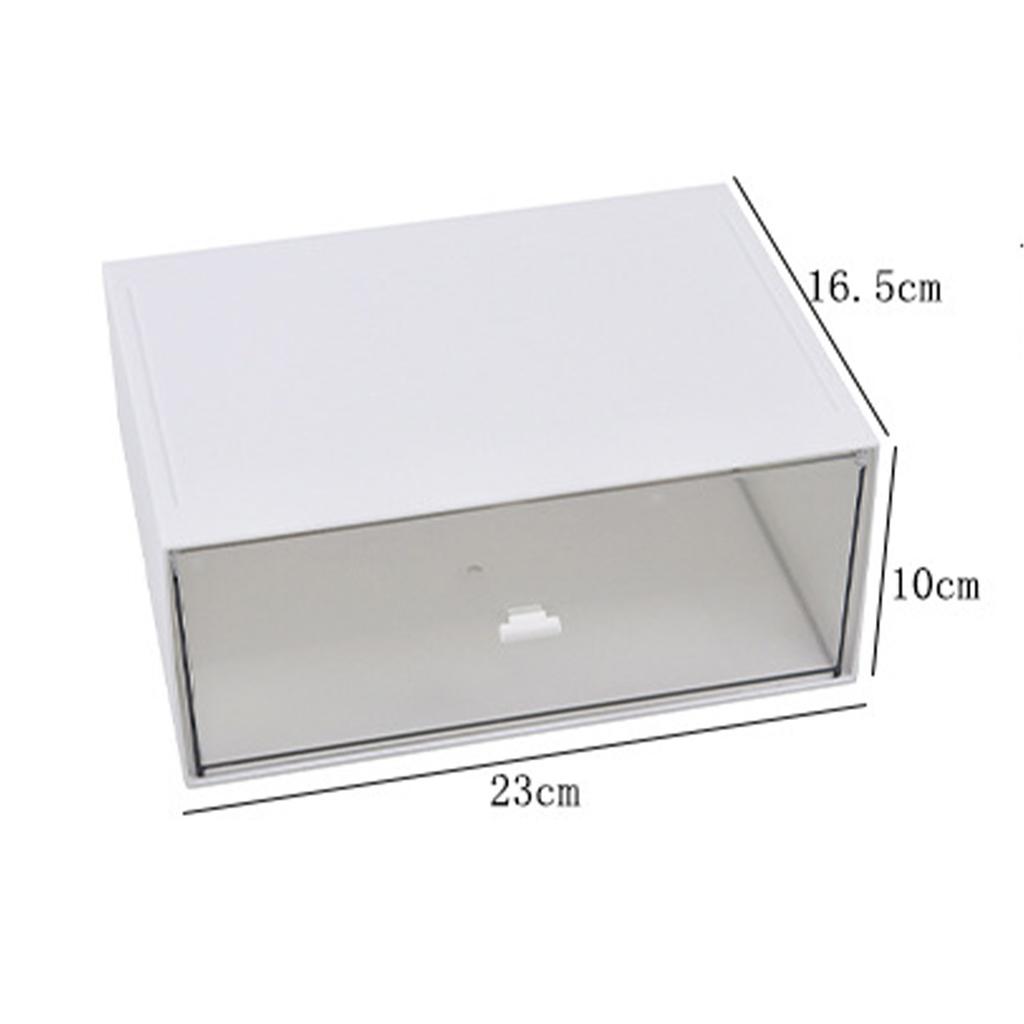 Органайзер для стола Прозрачный пластиковый Штабелируемый Ящик для хранения косметики с выдвижным ящиком для дома, офиса, рабочего стола