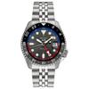 Seiko5 модные 100м водонепроницаемые Автоматические Стальной ремешок 42.5мм мужские часы черный циферблат SSK019K1