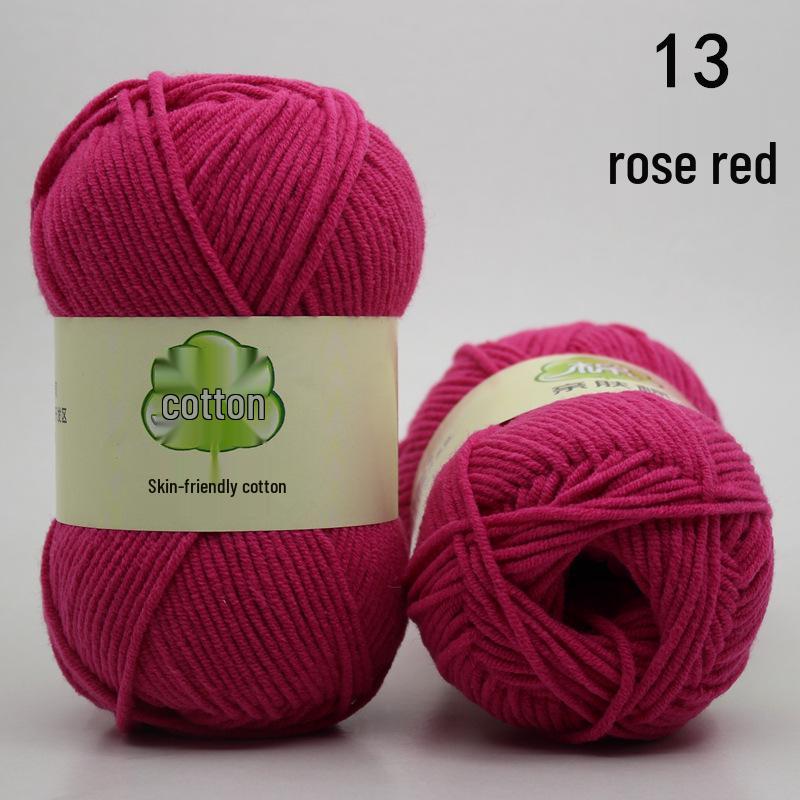 Пряжа из гребенного 5-слойного молочного хлопка для вязания и вязания крючком своими руками - Набор материалов средней толщины для шарфа и пледа