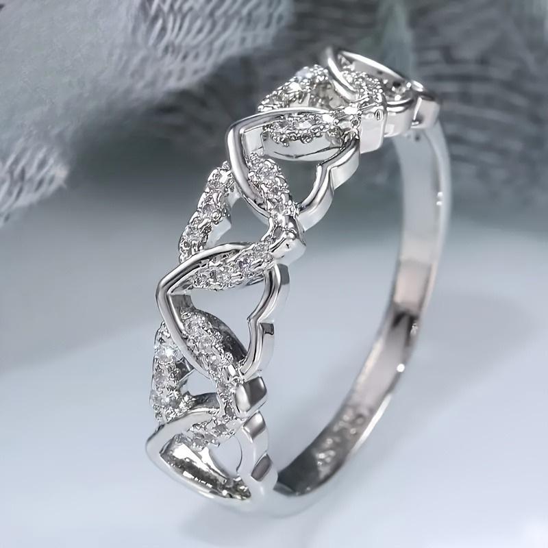 Кольцо-сет в форме сердца, Модное и креативное, Любовь обвить женские кольца, Подходит для повседневных вечеринок и банкетов