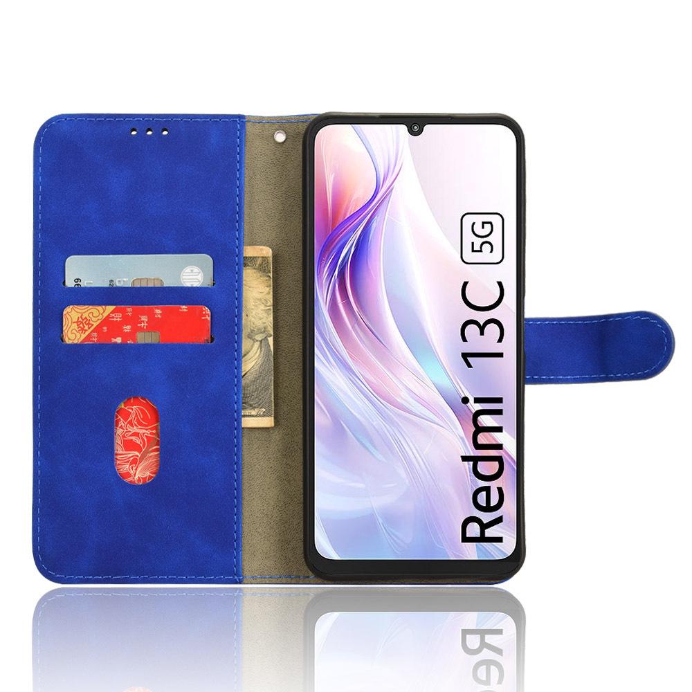 Книжный чехол Redmi 13C 5G с покрытием под кожу - Деловой нейтральный дизайн