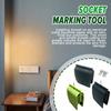 1 комплект маркера для розеток, простая установка, инструмент для маркировки розеток, локатор электрических розеток, защита проводов для гипсокартона