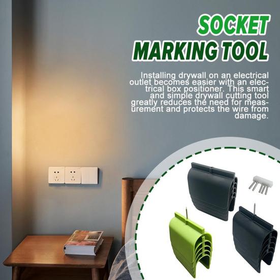 1 комплект маркера для розеток, простая установка, инструмент для маркировки розеток, локатор электрических розеток, защита проводов для гипсокартона