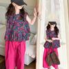 Girls' Fashion Set  Children's Summer Clothing Suit Little Girl Summer Sleeveless Tank Top+Wide Leg Pants Kids Sets