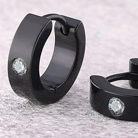 1 шт. мужские серьги-гвоздики однотонные в стиле панк разных форм в готическом стиле