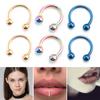 Кольца из нержавеющей стали для губ, сосков, бровей, мочки, подкова, пирсинг для ушей, перегородка носа, кольцо в стиле хип-хоп