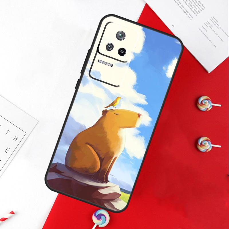 Cute Capybara Cover For Xiaomi 14T 11T 12T 13T Pro 13 14 15 Ultra POCO X7 Pro X3 X5 X6 F5 F6 M6 Pro Case