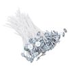 100pcs 12cm Candle Wick Core Pre Waxed Metal Sustainer Tab White for DIY Crafts Candle Making