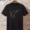 Cat Round Neck T-shirts Causal Tees Short Sleeves Tops Men's Summer Clothing T-Shirts Men’s