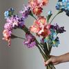 1шт 2-головчатые цветы ириса для вечеринки, свадьбы, декоративные искусственные орхидеи каттлеи, украшения для дома, искусственные цветы, шелковые цветы 45 см