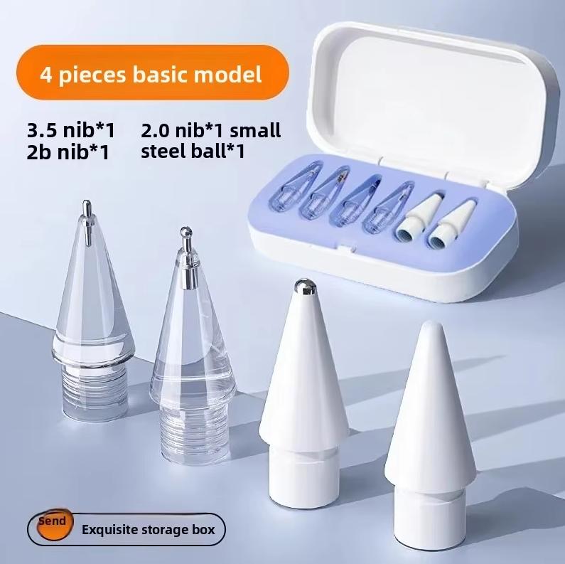 Replacement Pencil Tips for Pencil 1/2/3th Pencil Pro 4/6 Pcs 2B Soft Nibs for IPad Pro Pencil1/2/3 Stylus Fine Nib