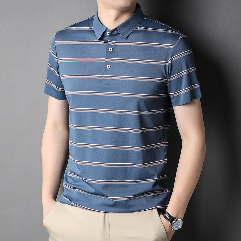 Летняя рубашка свободного кроя с тонкими полосками и лацканами, модная молодежная повседневная хлопковая рубашка