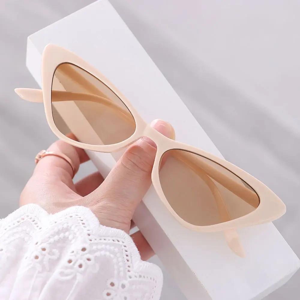 Vintage Cat Eye Sunglasses For Women Small Frame Retro Sunglasses Uv400 Protection Eyewear Fashion Trendy Streetwear Shades