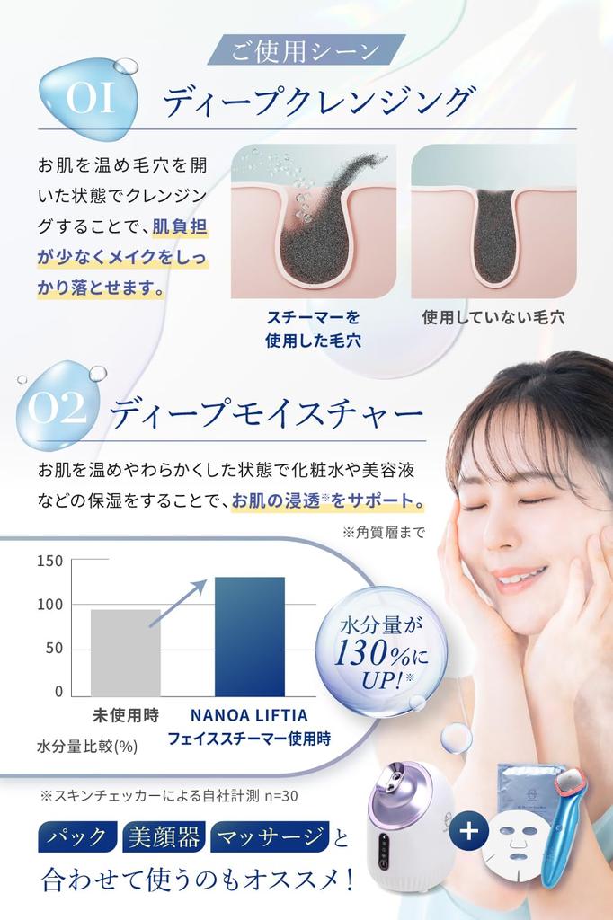 NANOA Face Dense Nano Mist Hot and Cold Popular with Tap Water Plenty of Pore Beauty Purple (NANOA) Steamer, Steamer, Dermatologists, Beauty,