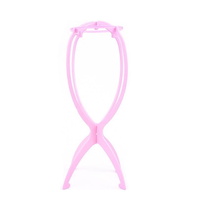 Plastic DIY Wig Stand Stable Portable Folding Stand Holder for Short Wig