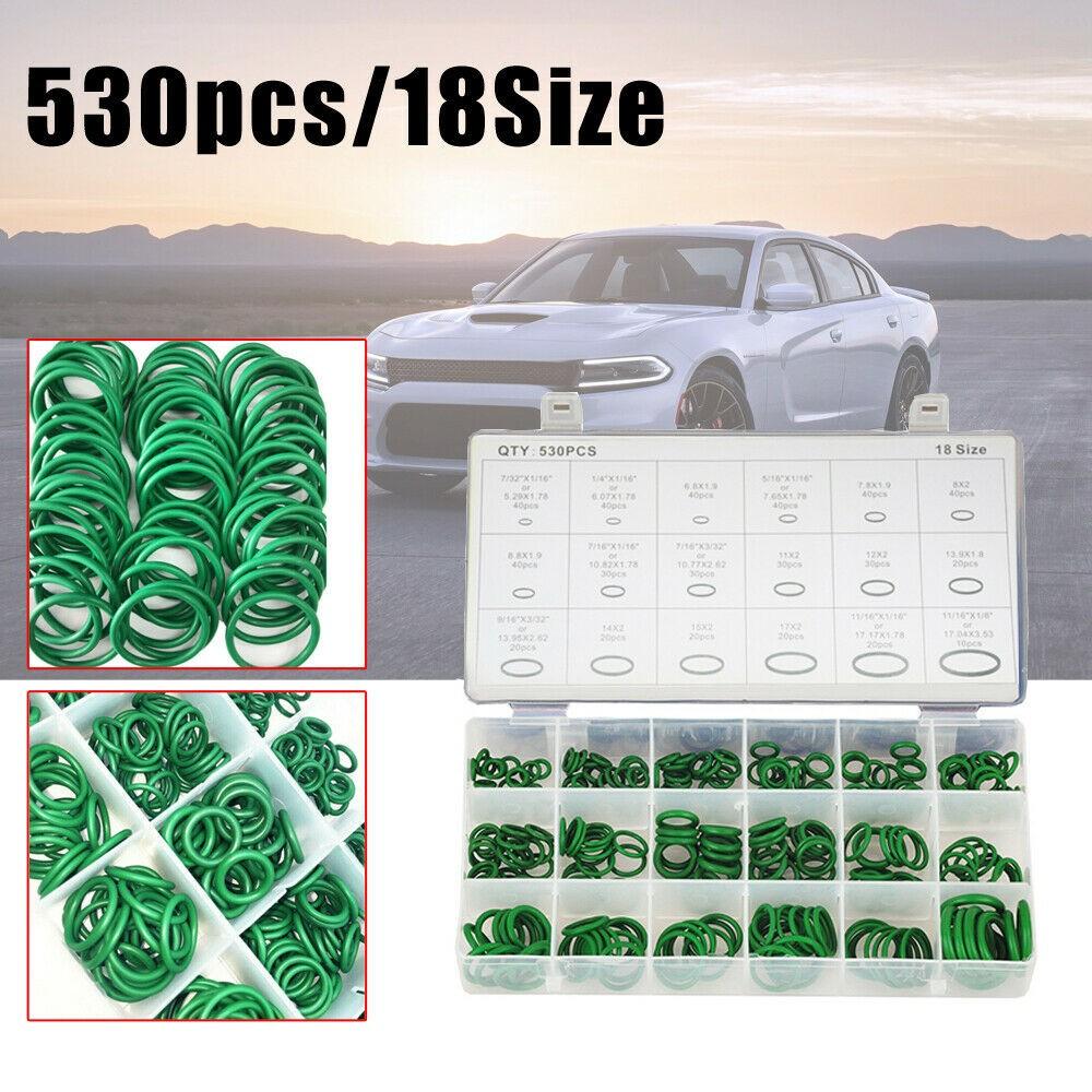530Pcs Car O Ring Seal R134a Universal Auto Air Conditioning Rubber Gasket Kit