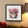 New Arrival 5D DIY Full Circle Diamond Painting "Pink Owl" Embroidery Cross Stitch Home Decor Gift