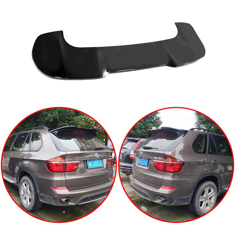 Для BMW X5 E70 2006 2007 2008 2009 2010 2011 2012 2013 2014 Высококачественный Глянцевый Черный АБС-пластик Спойлер на Крышу Заднее Крыло Автомобиля Комплект Обвеса
