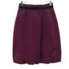 French Wool Midi Skirt 36 Purple Back Zip Women Used