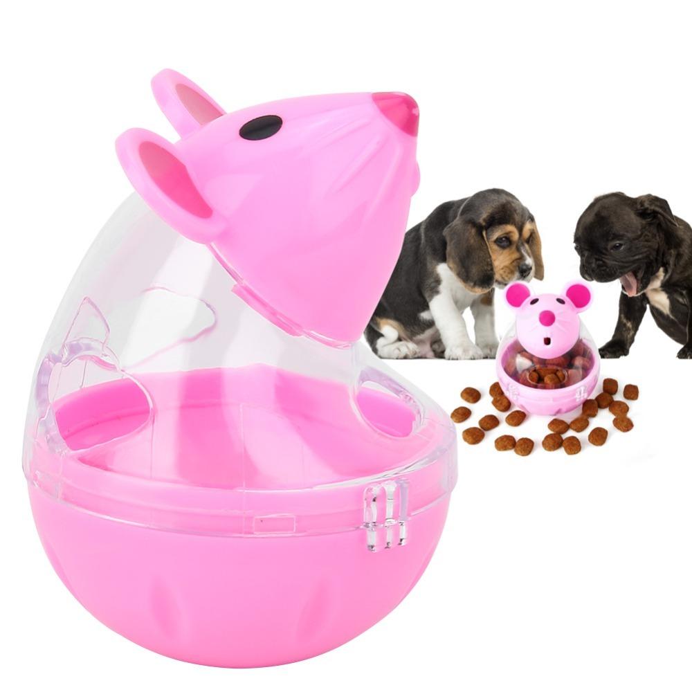 Mouse Head Shaped Cat Toy Polyester & Polymeric Material Cat Treat Dispenser  Indoor Play