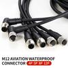 2Meters M12 Sensor Connector Waterproof Cable Plug Male&Female 4 5 8 12Pin PVC Integrated Injection Molding M12 Connectors